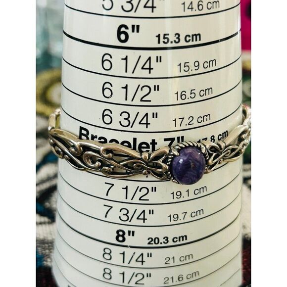 Carolyn Pollack Purple Stone Cuff - Picture 9 of 9